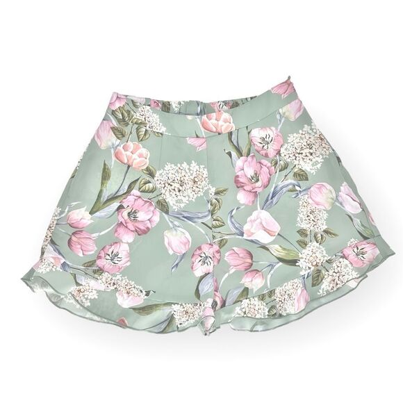 SHOW ME YOUR MUMU BOBBI SHORTS - PRIMAVERA FLORAL KNIT NWT- size M-‎ cottagecore - Picture 2 of 7